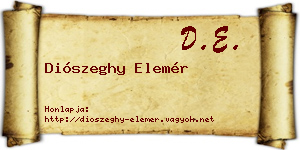 Diószeghy Elemér névjegykártya